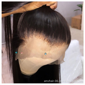 Full Transparent 360 Lace Frontal Wig Raw Indian Virgin Natural Human Hair Glueless Swiss Hd Lace Front Wig For Black Women